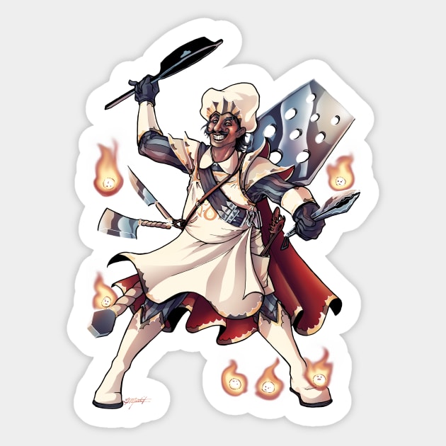 Oui, Chef! Fantasy Culinary Warrior Sticker by Indi Martin